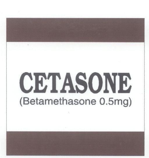 Mẫu nhãn hiệu CETASONE BETAMETHASONE 0,5MG