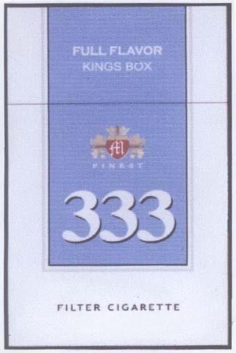 Mẫu nhãn hiệu FULL FLAVOR KINGS BOX M 333 FILTER CIGARETTE