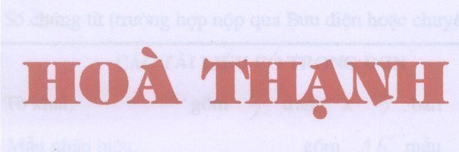 Mẫu nhãn hiệu HOA THANH