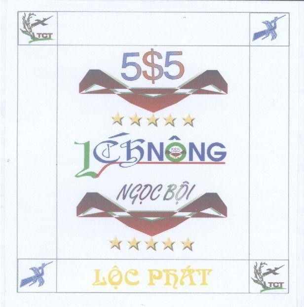 Mẫu nhãn hiệu TCT 5$5 ICH NONG NGOC BOI LOC PHAT