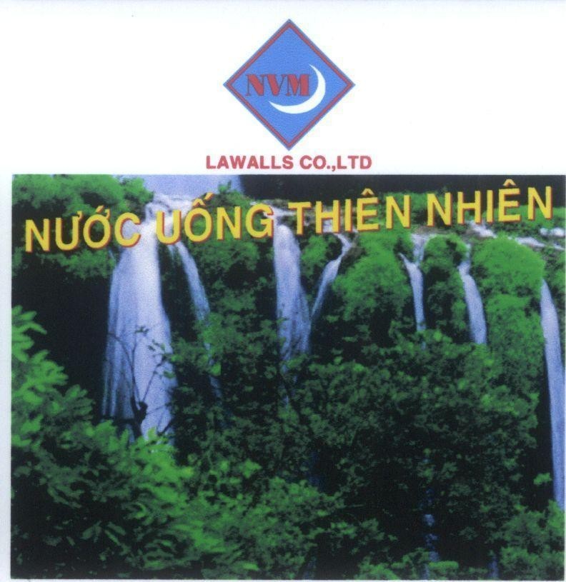 Mẫu nhãn hiệu NVM LAWALLS CO LTD 1 US@ USA NƯớC UốNG THIÊN NHIÊN