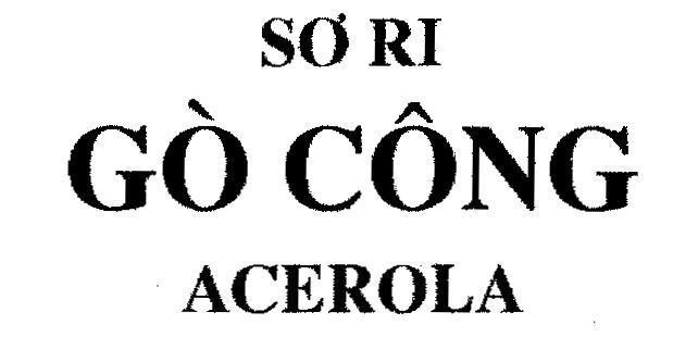 Mẫu nhãn hiệu Sơ Ri Gò Công ACEROLA
