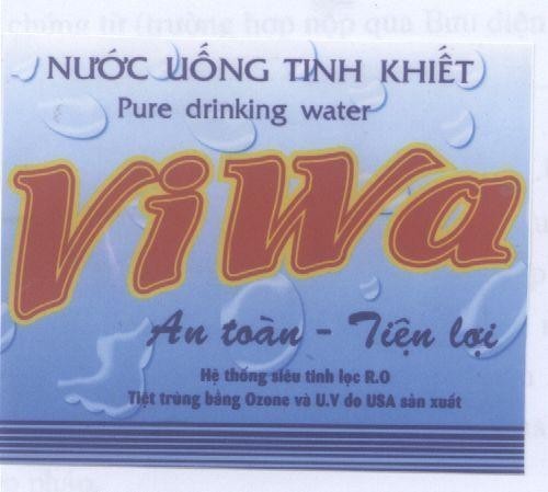 Mẫu nhãn hiệu NUOC UONG TINH KHIET VIWA AN TOAN TIEN LOI
