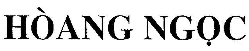 Mẫu nhãn hiệu HOàNG NGọC