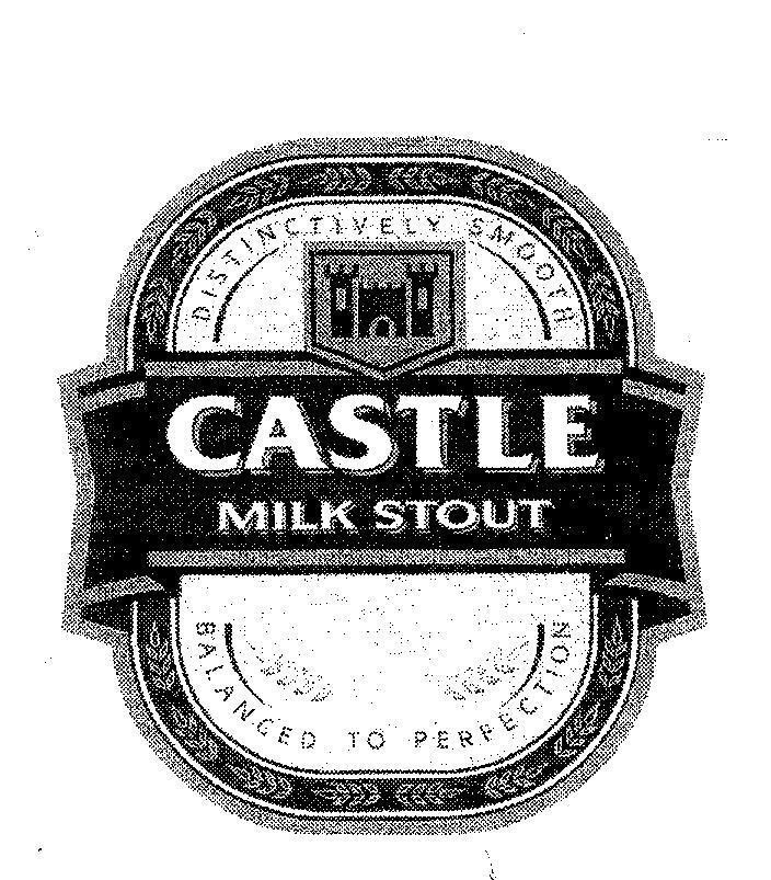 Mẫu nhãn hiệu CASLTE DISTINCTIVELY SMOOTH BALANCED TO PERFECTION MILK STOUT