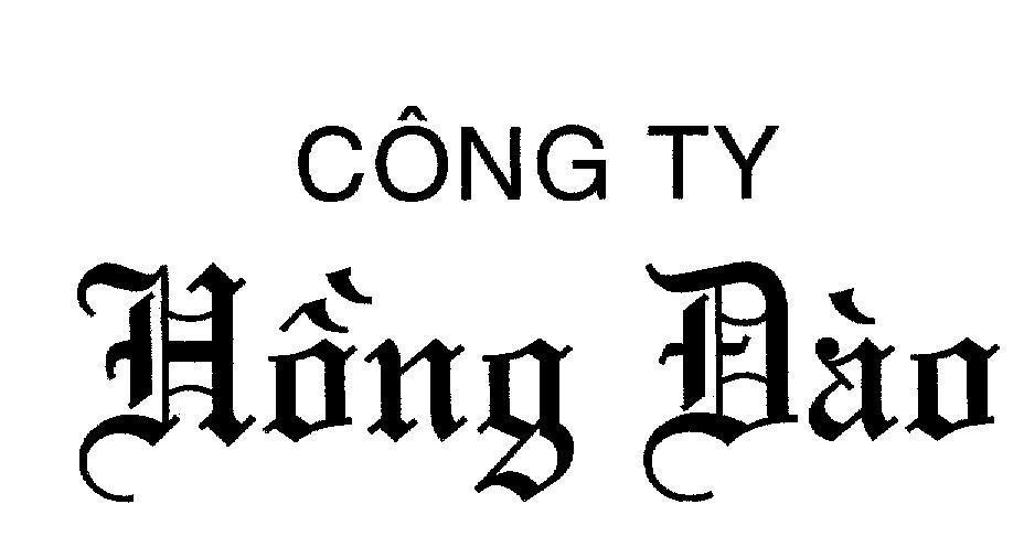 Mẫu nhãn hiệu CÔNG TY Hồng Đào