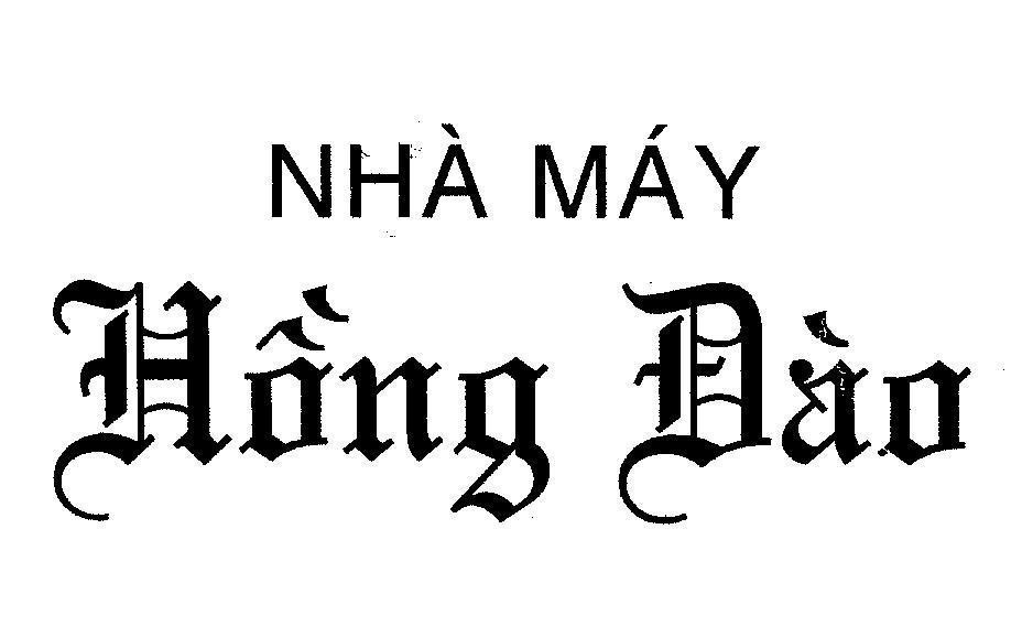 Mẫu nhãn hiệu NHÀ MÁY Hồng Đào