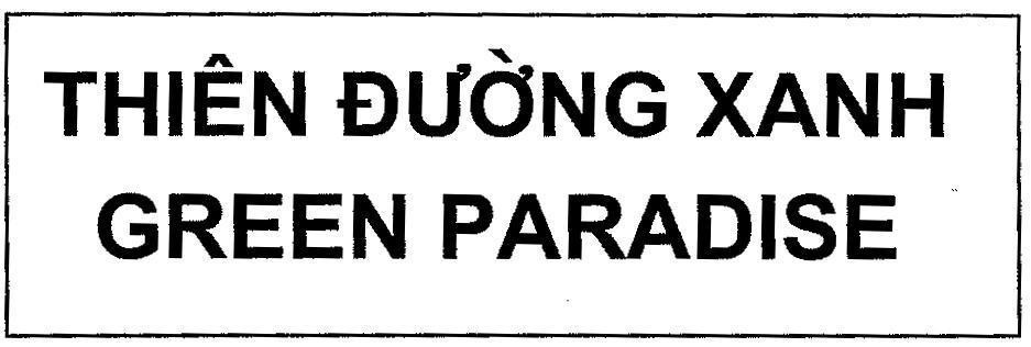Mẫu nhãn hiệu Thiên Đường Xanh GREEN PARADISE