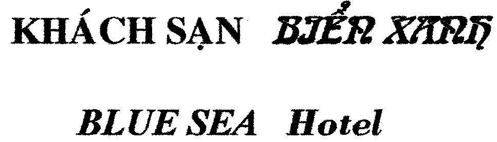 Mẫu nhãn hiệu KHACH SAN BIEN XANH BLUE SEA HOTEL