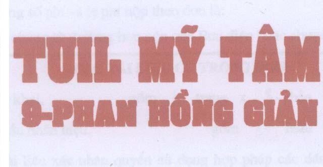 Mẫu nhãn hiệu TUIL MY TAM 9 PHAN HONG GIAN
