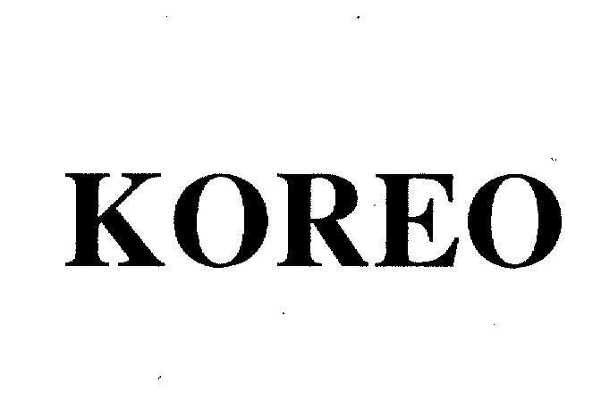Mẫu nhãn hiệu KOREO