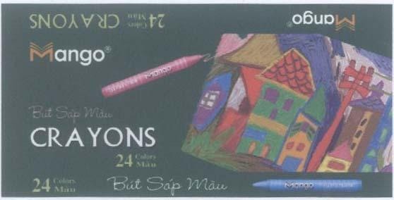 Mẫu nhãn hiệu MANGO CRAYONS BúT SáP MàU