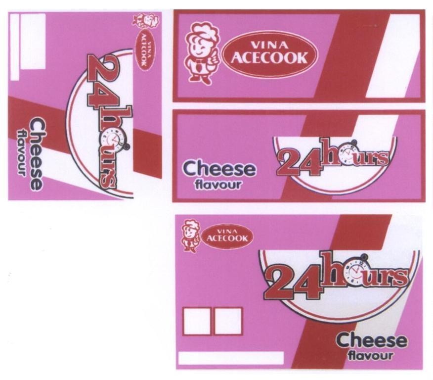 Mẫu nhãn hiệu VINA ACECOOK 24 HOURS CHEESE FLAVOUR