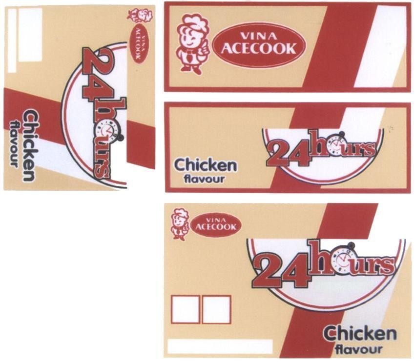 Mẫu nhãn hiệu VINA ACECOOK 24 HOURS CHICKEN FLAVOUR