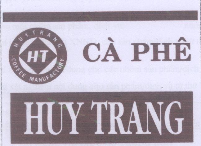 Mẫu nhãn hiệu HUY TRANG HT Cà phê COFFEE MANUFACTORY