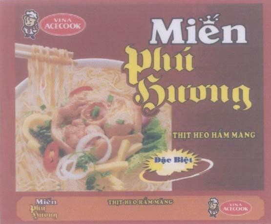 Mẫu nhãn hiệu VINA ACECOOK Phú Hương Thịt heo hầm măng Miến