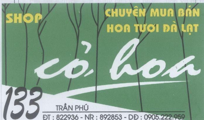 Mẫu nhãn hiệu Cỏ HOA SHOP