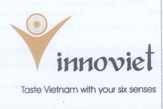 Mẫu nhãn hiệu V INNOVIET TASTE VIETNAM WITH YOUR SIX SENSES