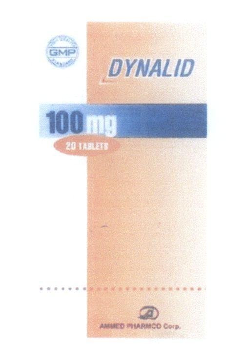 Mẫu nhãn hiệu DYNALID AMMED PHARMCO 100MG