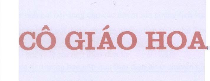 Mẫu nhãn hiệu CÔ GIáO HOA