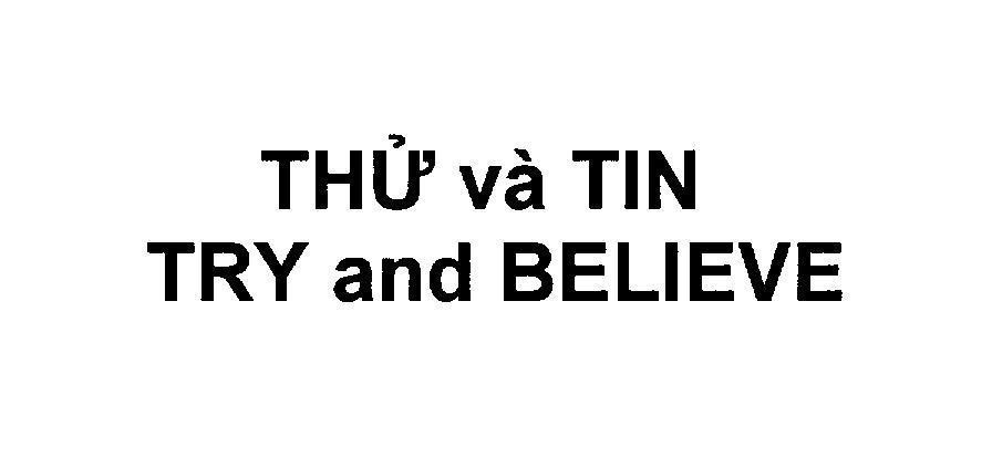 Mẫu nhãn hiệu THử VA TIN TRY AND BELIEVE