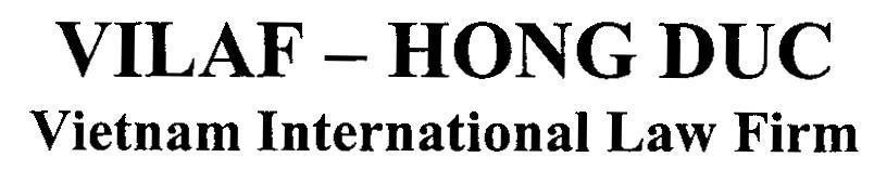 Mẫu nhãn hiệu VILAF HONG DUC VIETNAM INTERNATIONAL LAW FIRM