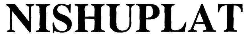 Mẫu nhãn hiệu NISHUPLAT