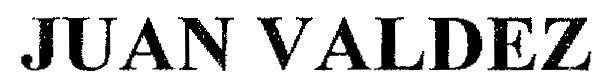Mẫu nhãn hiệu JUAN VALDEZ