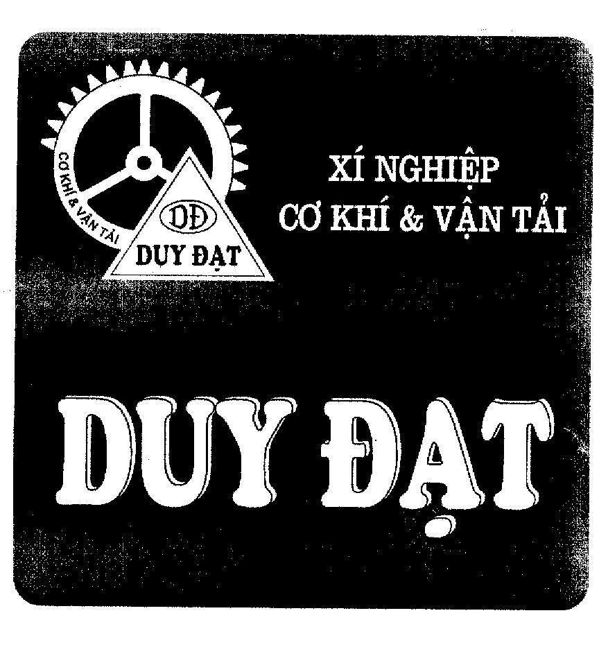 Mẫu nhãn hiệu DĐ Duy Đạt xí nghiệp vận tải cơ khí Duy Đạt