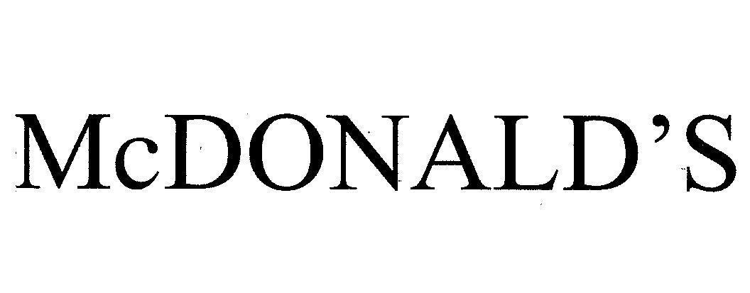 Mẫu nhãn hiệu MCDONALD S