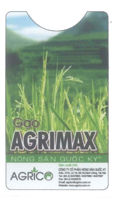 Mẫu nhãn hiệu AGRIMAX Quốc Kỳ AGRICO NÔng sản Gạo