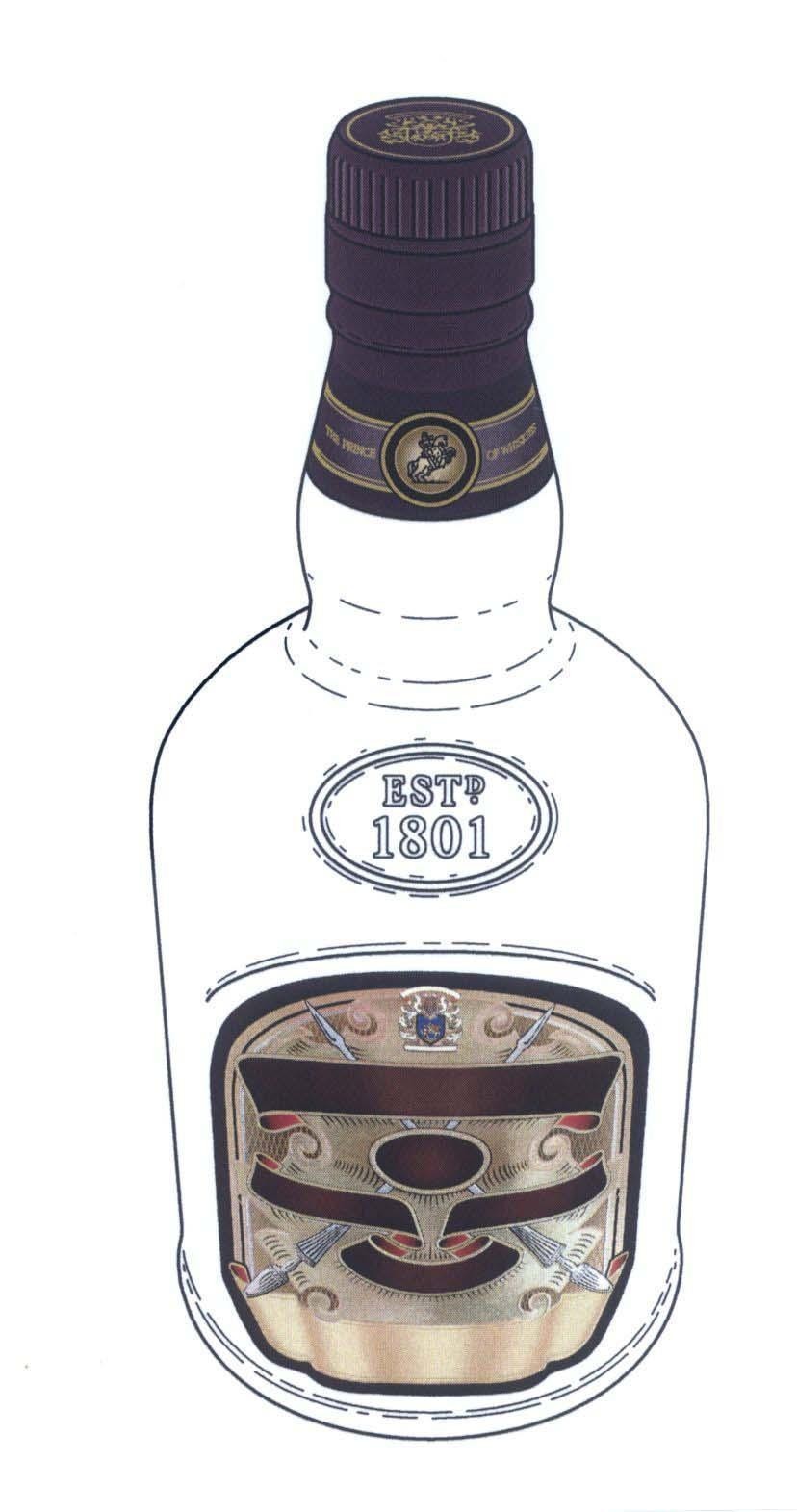 Mẫu nhãn hiệu THE PRINCE OF WHISKIES ESTD 1801