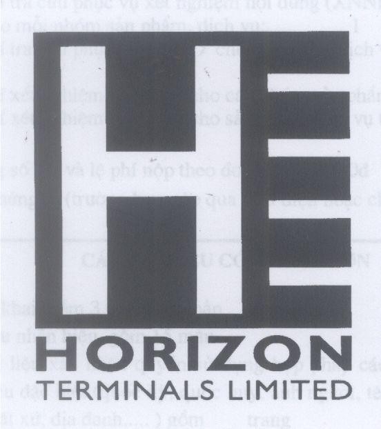 Mẫu nhãn hiệu H HORIZON TERMINALS LIMITED