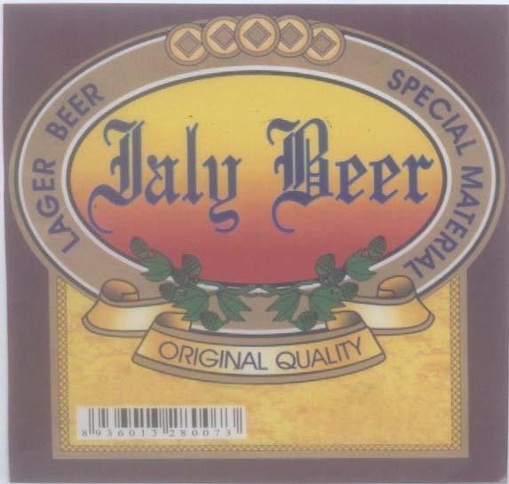 Mẫu nhãn hiệu IALY BEER LAGER BEER