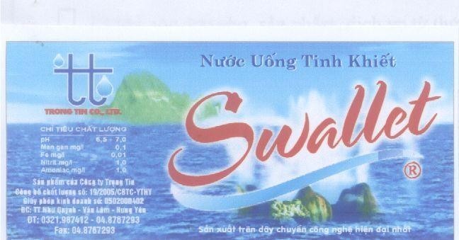 Mẫu nhãn hiệu SWALLET TT TRONG TIN CO LTD
