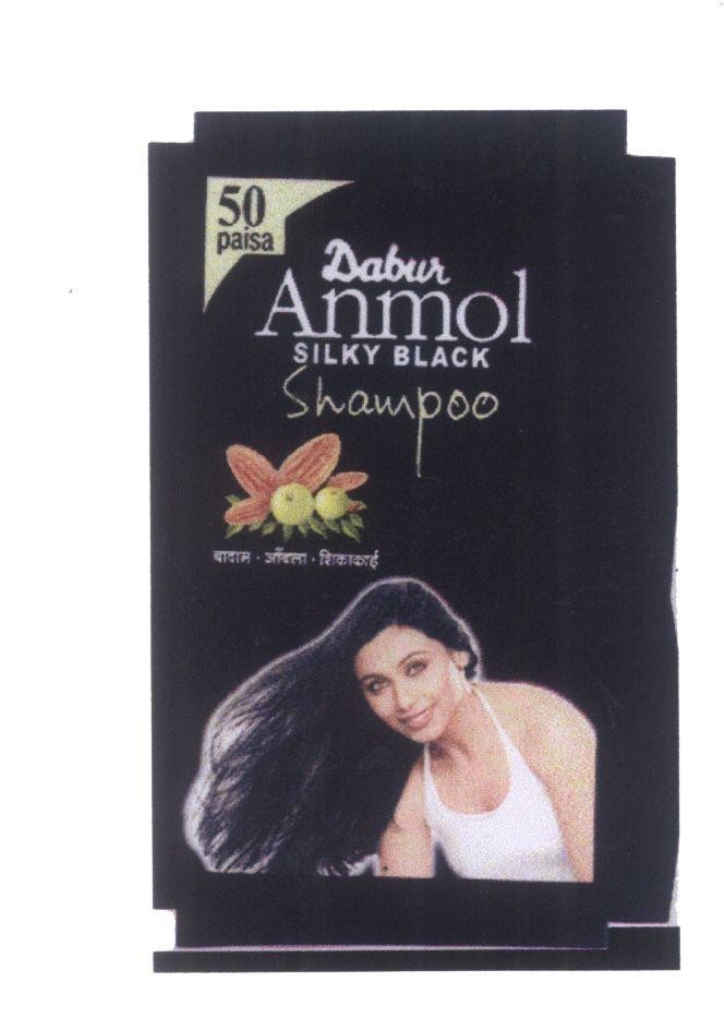 Mẫu nhãn hiệu 50 PAISA DABUR ANMOL SILKY BLACK