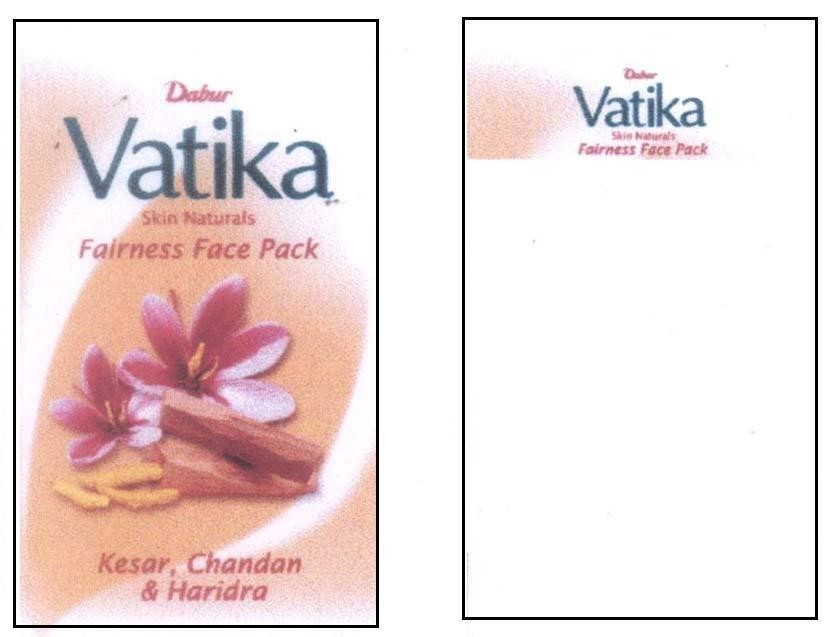 Mẫu nhãn hiệu DABUR VATIKA KESAR CHANDAN & HARIDRA