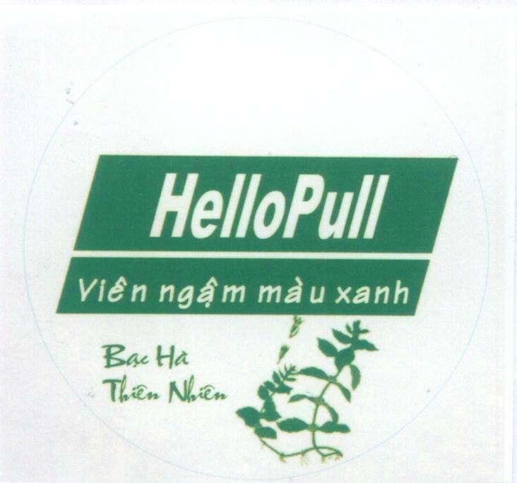 Mẫu nhãn hiệu HelloPull Viên ngậm màu xanh Bạc Hà Thiên Nhiên