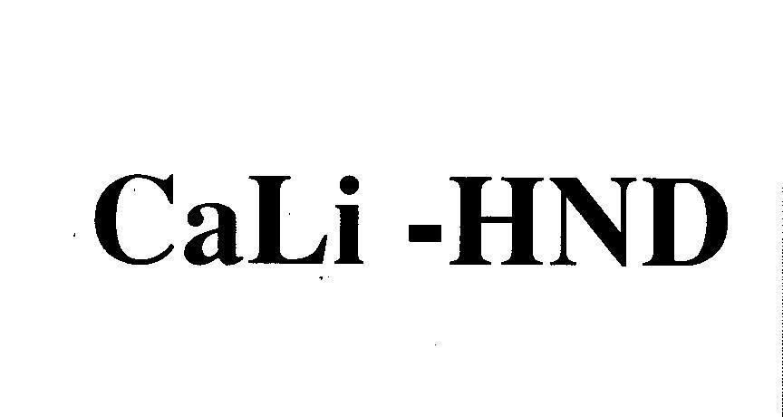 Mẫu nhãn hiệu CALI - HND