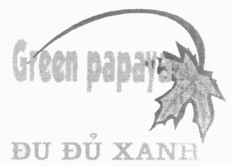 Mẫu nhãn hiệu GREEN PAPAYA Đu Đủ Xanh