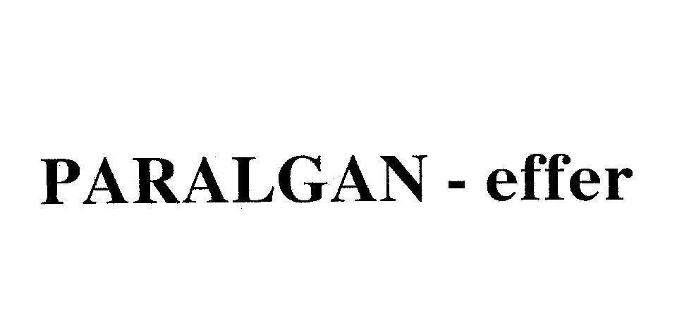 Mẫu nhãn hiệu PARALGAN - EFFER