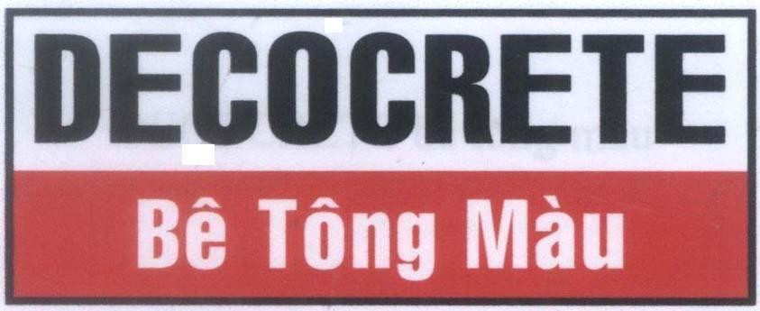 Mẫu nhãn hiệu DECOCRETE Bê Tông Màu