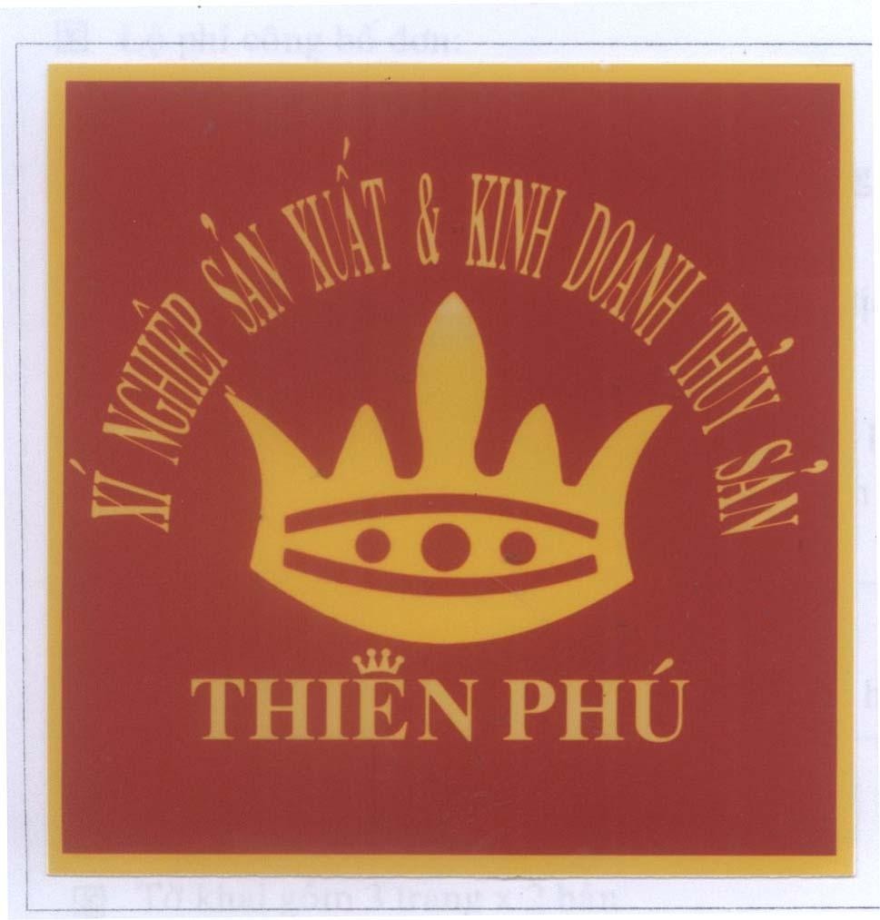 Mẫu nhãn hiệu Thiên Phú Xí Nghiệp Sản Xuất Kinh Doanh Thủy Sản