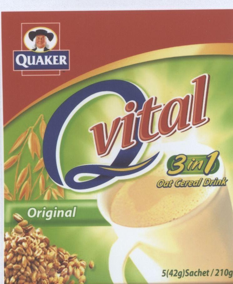 Mẫu nhãn hiệu Q VITAL QUAKER ORIGINAL OAT CEREAL DRINK