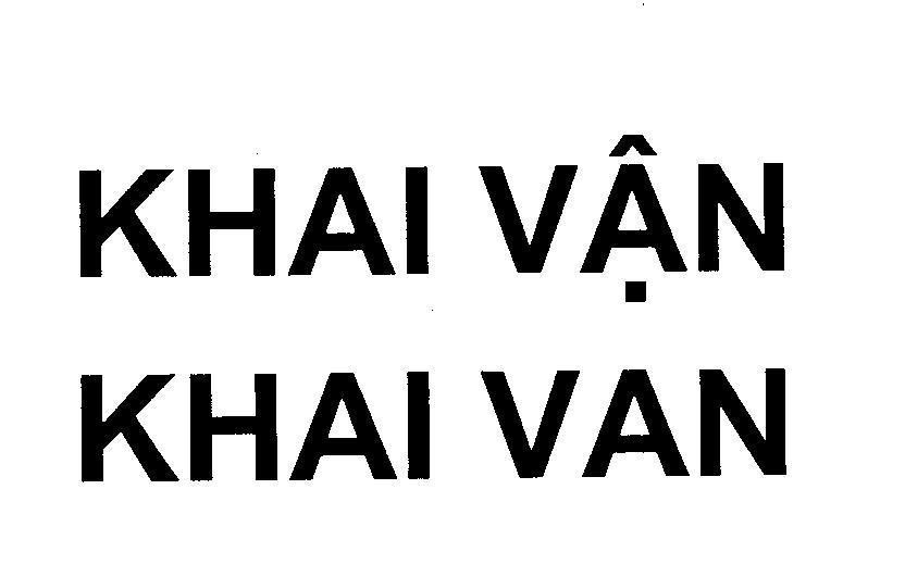 Mẫu nhãn hiệu KHAI VÂN KHAI VAN