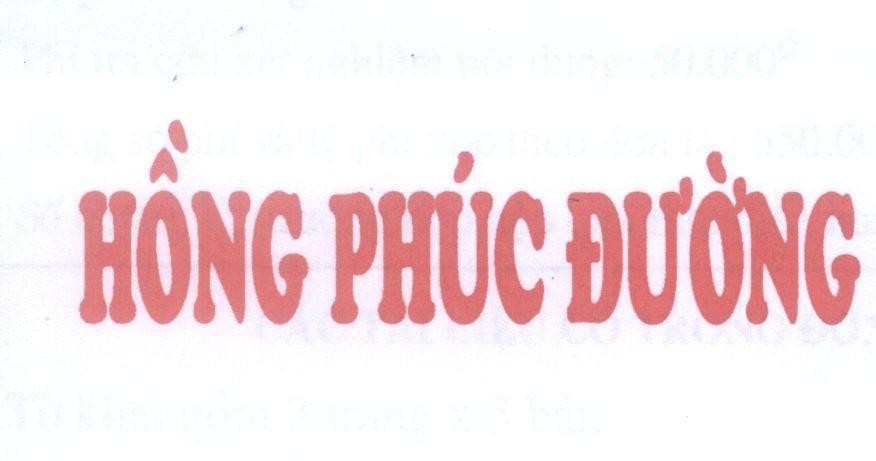Mẫu nhãn hiệu Hồng Phúc Đường