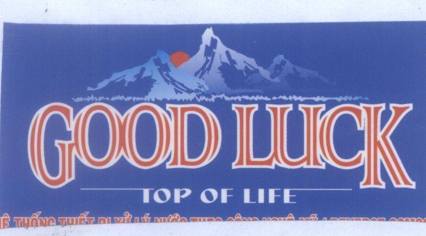 Mẫu nhãn hiệu GOOD LUCK TOP OF LIFE