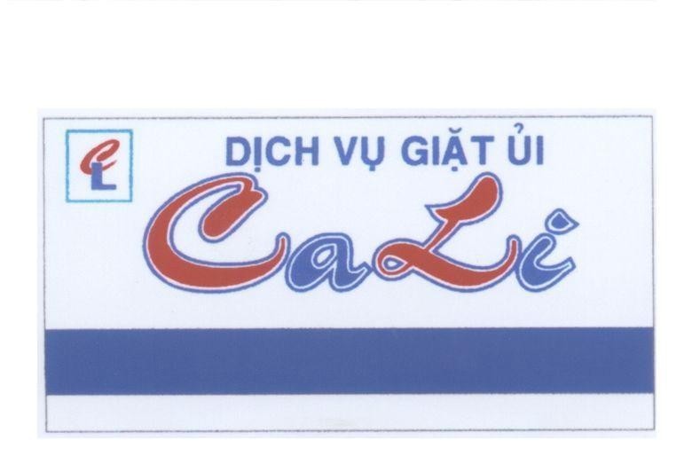 Mẫu nhãn hiệu CALI Dịch vụ giặt ủi CL
