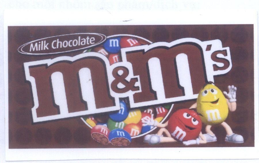 Mẫu nhãn hiệu m&m's Milk Chocolate m