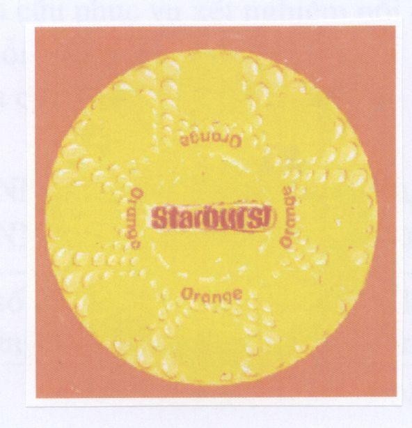 Mẫu nhãn hiệu STARBURST ORANGE